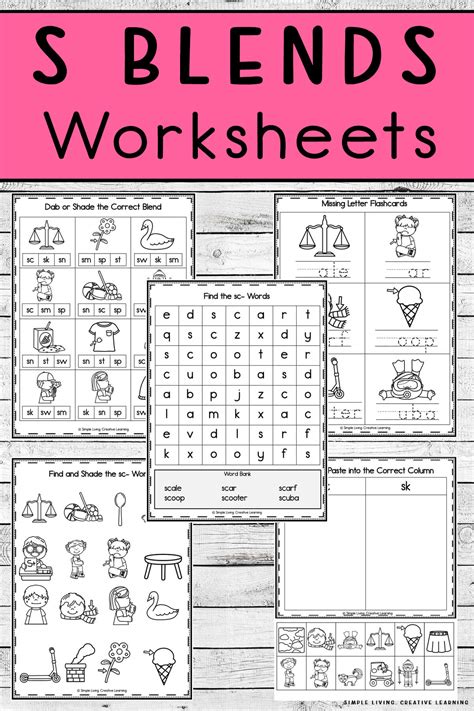 Blends Worksheets Year 1