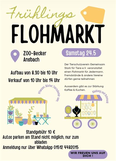 Frühlings Flohmarkt Gemeinsam Stark für Tiere e. V. , Zoo Becker ...