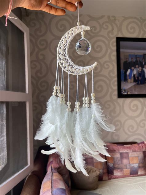 Pearl Mooncatcher White Medium - Desk Decor/Wall Hanging – Teal By Tanvi
