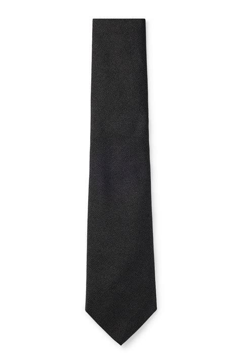 BOSS - Formal tie in silk jacquard - Black