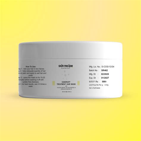 Dandruff Treatment Hair Mask – Skin Recipe