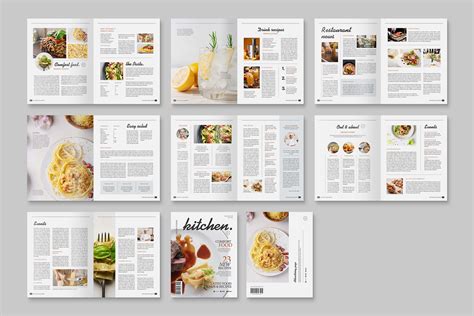 Food Cookbook Magazine Template [Indesign, INDD] - BrandPacks
