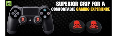 Red Skull Theme Thumb Grip (For PS5, PS4, Xbox Series X/S, Xbox One ...