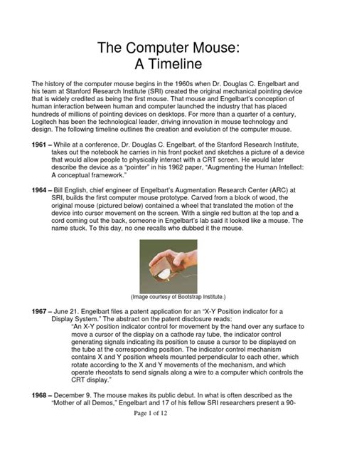 Image result for Computer Mouse History