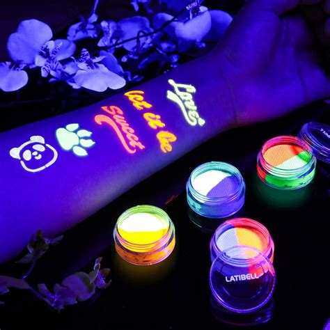 LATIBELL Water Activated UV Face Body Paint Set with India | Ubuy