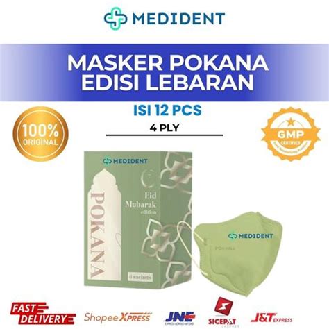 Jual Masker Pokana Lebaran / Masker Pokana Eid Mubarak Edition / Masker ...