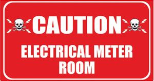 surmul Caution Electric Meter Room Sign Board Sun Board For Mall, 8x4 ...