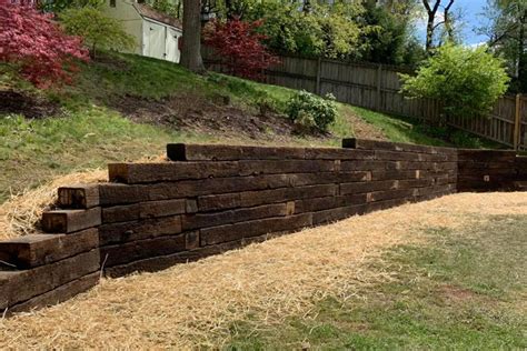 Rail Retaining Wall Ideas Front Yard Hardscaping Retaining Wall DIY
