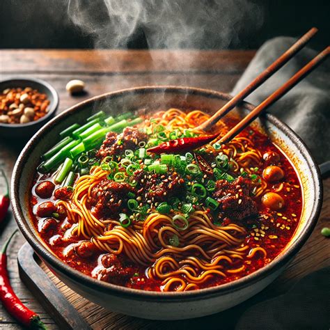 Chongqing spicy noodles with beef stew - fuegorecipes.com