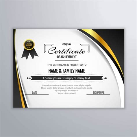Elegant certificate of achievement | Free Vector