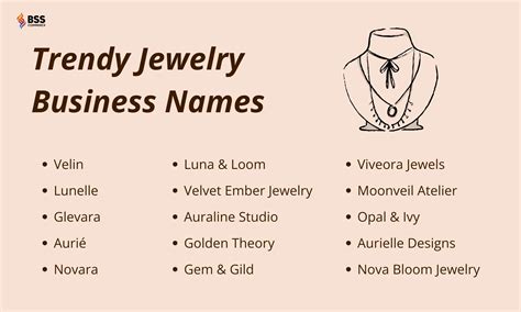 Aesthetic Names For Jewellery Business