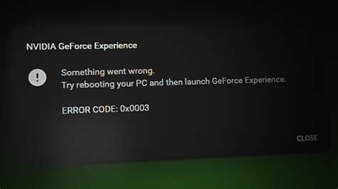 Image result for Error Code 0X0003 GeForce Experience