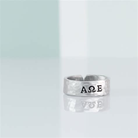 Alpha Omega Epsilon Infinity Ring Licensed Sorority Jewelry