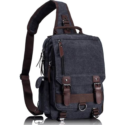Buy Leaper Retro Crossbody Bag Sling Bag Canvas Messenger Bag for Men ...