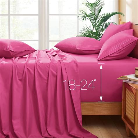 Amazon.com: Horbaunal Extra Deep Pocket Queen Sheets - Fits Mattress 18 ...