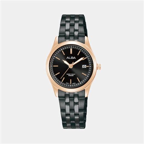 ALBA Onyx Women Black Stainless Steel Watch AH7CE2X1 – Just In Time ...