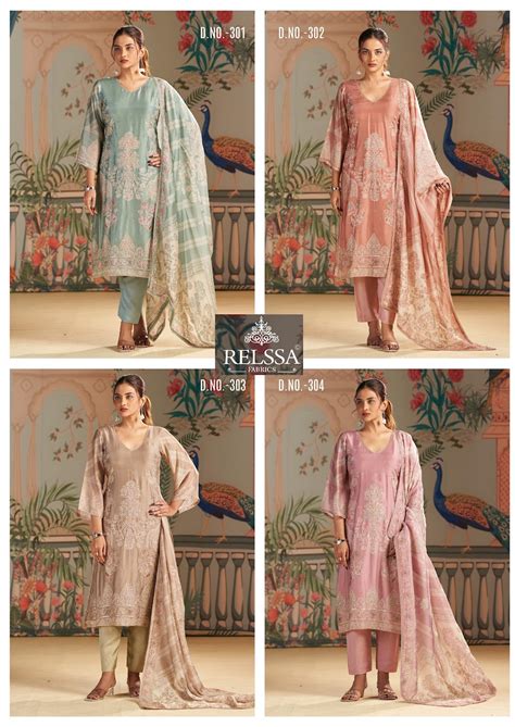 Emerald 3 Relssa Fabrics Pant Style Suits Manufacturer – Kavya Style Plus