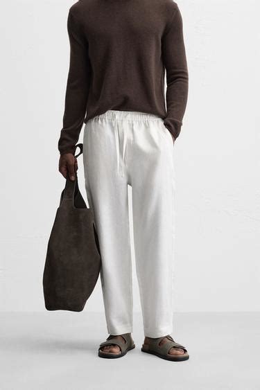 Men's Linen Trousers | ZARA India