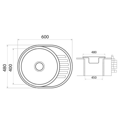 inox sudoper okruglog oblika CONCEPTO METEOR PLUS s produžetkom 48×60 ...