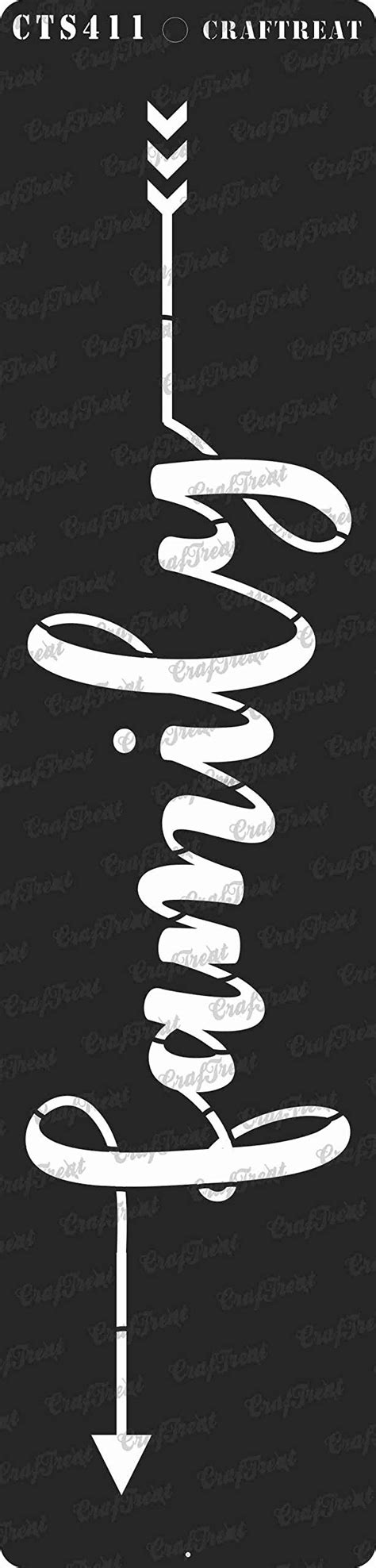 Buy CrafTreat Stencil - Family Word 3"x12" | Reusable Painting Template ...