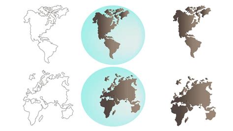 Colored World Continents Outline 的图像结果