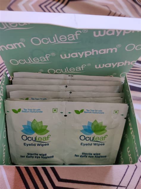 Waypham - Oculeaf Eyelid Wipes - Natural Tea Tree Oil, For Daily Eyelid ...