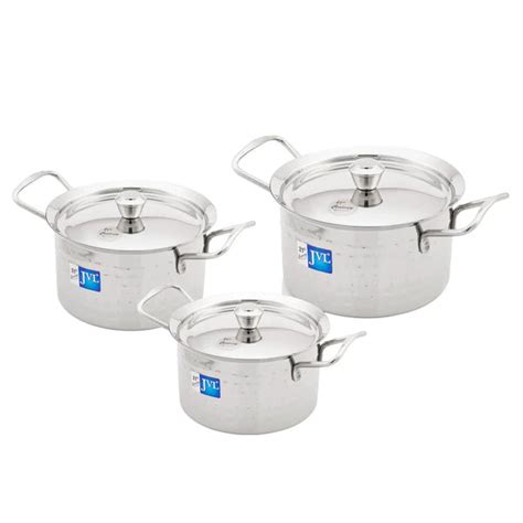 Shop 3-Piece JVL Normal Pot Set for Everyday Cooking