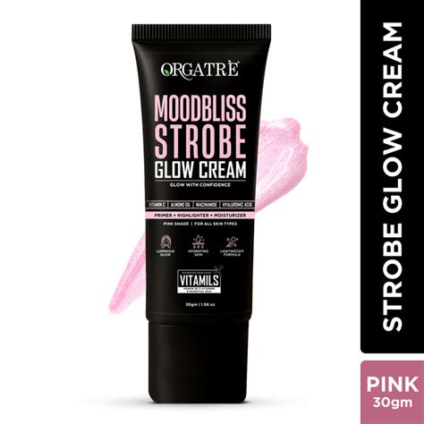 Buy Orgatre Strobe Cream Pink - Instant Glow Highlighter, Primer ...