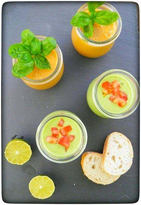 Gazpacho andaluz & Gurken-Avocado-Basilikum Gazpacho - Wiewowasistgut