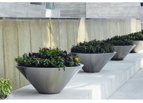 户外不锈钢花盆室外花坛景观花槽可移动种植树箱高档花架圆筒花钵-阿里巴巴