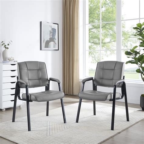 Naomi Home Faux Leather Seat office waiting room chairs, office guest ...