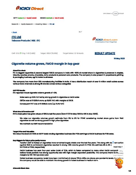 ITC eval - research paper on diversification strategy of ITC - ICICI ...