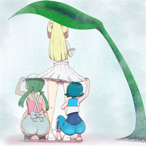lillie, lana, and mallow (pokemon and 1 more) drawn by microsd_(pibo ...