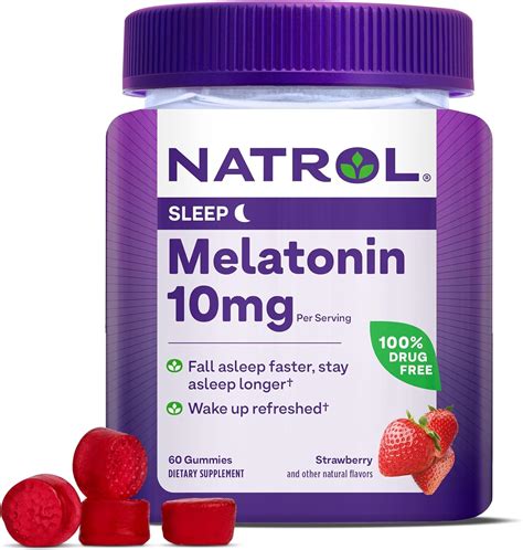 Amazon.com: Natrol Melatonin Gummies, Sleep Support for Adults, 10 mg Melatonin Supplement for ...
