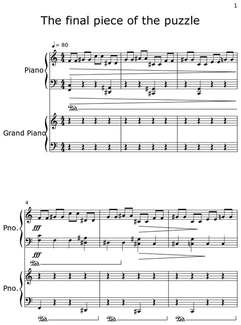 The final piece of the puzzle - Sheet music for Piano