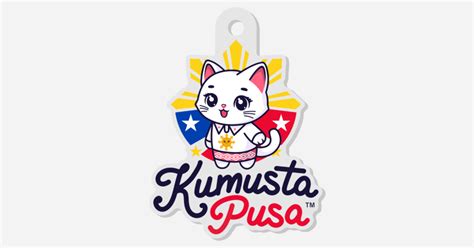 Kumusta Pusa Logo Keychain 1.7″ × 2″ by Kumusta Pusa Sticker Shop ...
