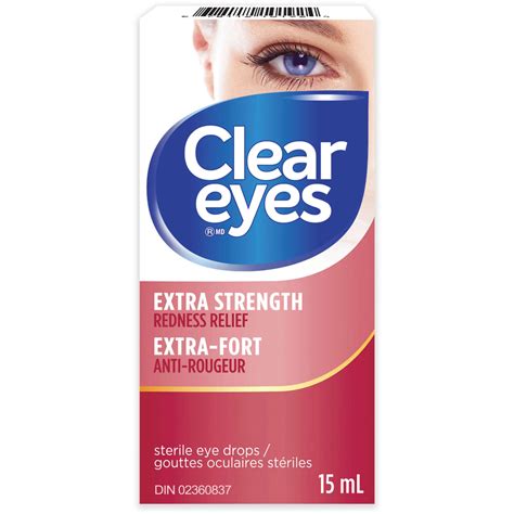 Clear Eyes Extra Strength Redness Relief Eye Drops - 15 ml for Itching, Burning, Watery Eyes ...