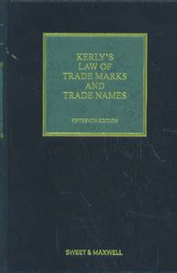 Aditya Books | Kerly's Law of Trade Marks and Trade Names (15th ...