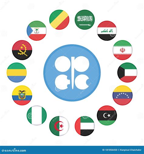 OPEC Members Countries National Flags. OPEC Members Countries Flags ...