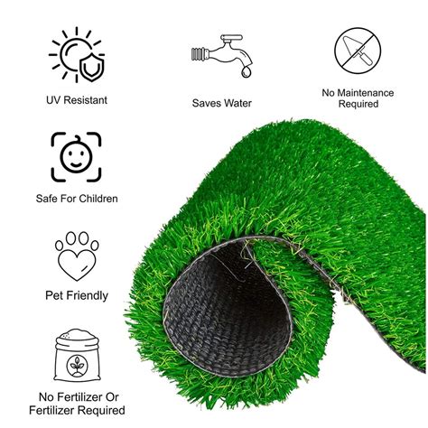 Fresh From Loom Artificial Green Grass Mat for Balcony Living Room Law ...