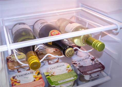 MosQuick® Fridge Bottle Holder Wine Rack - Refrigerator Rack Holds 3 ...