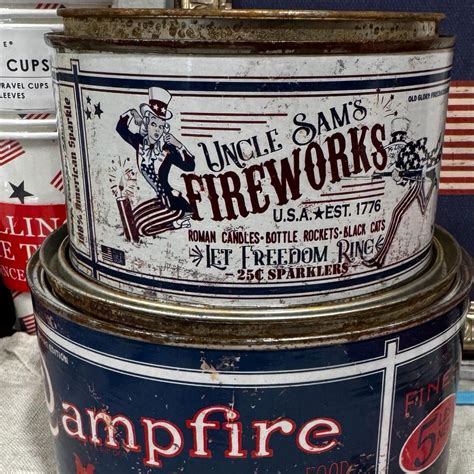 Americana Campfire Marshmallow Inspired Decorative Tin Paired With ...