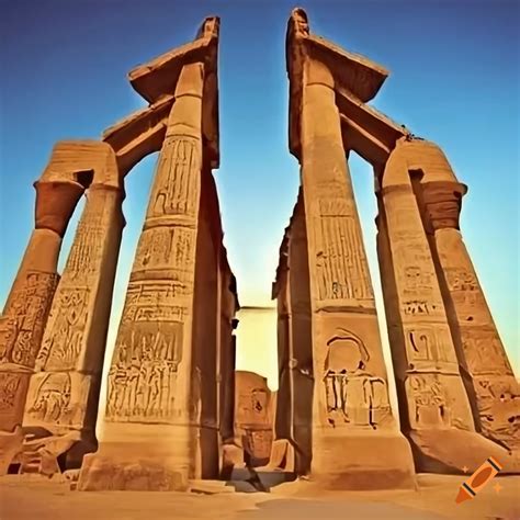 Ancient egyptian temple on Craiyon