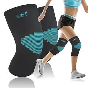 Buy AccuSure Nylon Knee Brace Compression Sleeve- Best Support For ...