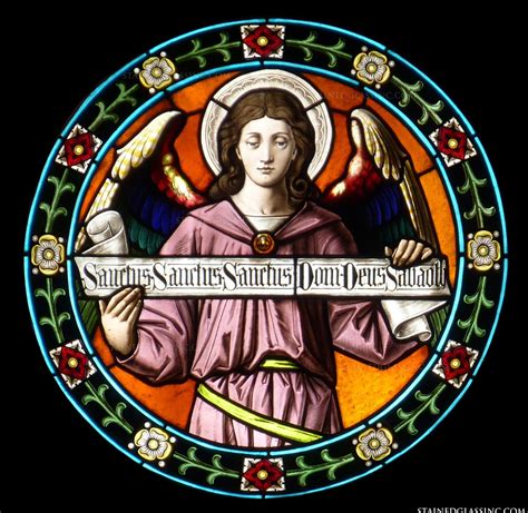 "Sanctus Dominus Deus Sabaoth" Religious Stained Glass Window