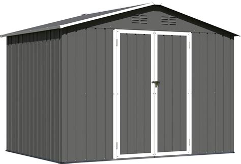 Buy Outdoor Storage Sheds 8 x 6 FT Lockable Metal Garden Shed Steel ...