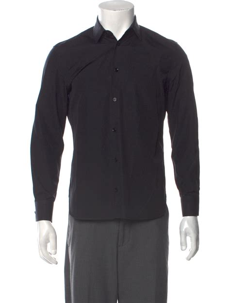 Saint Laurent 2018 Long Sleeve Dress Shirt - Black Dress Shirts ...