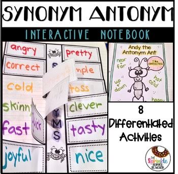 Synonyms and Antonyms Interactive Notebook by The Sprinkle Topped Teacher