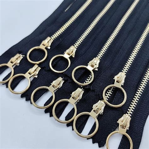 10 cremalleras de metal chapadas en oro negro #3 de 8 pulgadas (20 cm), cierre a granel, no ...