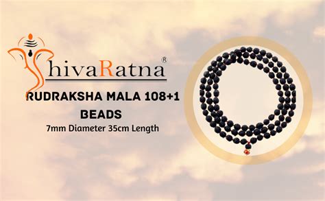 ShivaRatna Lab Certified Rudraksha Mala 108+1 Beads (7mm Diameter 35cm ...